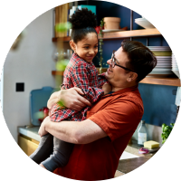 A photo of a father and daughter